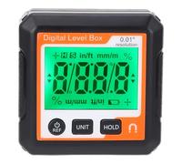 Alomejor Boîte de Niveau Magnétique Numérique avec Aimant pour les Réparateurs Automobiles de du Bois, Rapporteur de Jauge D'angle électronique Portable pour une Mesure Précise, Matériau ABS (blanc