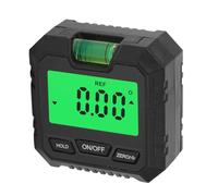 Alomejor Boîte de Niveau Numérique à Portée de 360°, écran LCD rétroéclairé, Base Magnétique, Mini Jauge D'angle 4 X 90°, pour Atelier, Ingénieurs et Techniciens de Chantier, Blanc (BLACK)