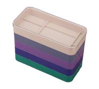 Alomejor Boîte de Rangement de Pièces de Montre, Organisateur Résistant aux Chocs, Outils de Montre à 5 Couches pour Le Mouvement des Composants de Vis pour L'atelier et la Maison, Couleur Ronde en