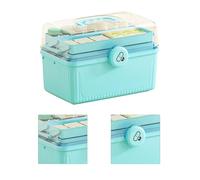 Alomejor Boîte de Rangement pour Médicaments, Grande capacité 3 Couches | Résistant à l\'eau, antichoc, léger pour les voyages, usage domestique