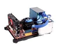 Alomejor Boîtier D'ordinateur en Aluminium, Cadre Nu M-ATX Robuste pour Un Assemblage et Un Overclocking Faciles, 14x10,4x6,1 Pouces