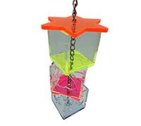 Alomejor Bol de Jouet en Acrylique Multicouche pour Perroquets, Mordant les Oiseaux, Aiguise la Bouche et les Griffes, Développe L'intelligence, Kit de 3 Vis pour Fournitures pour Animaux de Compagnie