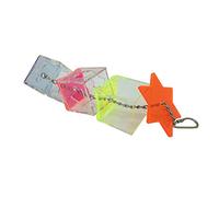 Alomejor Bol de Jouet en Acrylique Multicouche pour Perroquets, Mordant les Oiseaux, Aiguise la Bouche et les Griffes, Développe L'intelligence, Kit de 3 Vis pour Fournitures pour Animaux de Compagnie