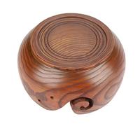 Alomejor Bol en Fil de Bois fabriqué à la Main avec du Bois Naturel pour le Tricot et le Crochet, Décoration D'intérieur Exquise pour les Amateurs D'artisanat (Diamètre 14-16CM)