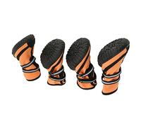 Alomejor Bottes pour Chien, Protection en Caoutchouc Légère pour Chiens de Petite, Moyenne et Grande Taille avec Sangles Réfléchissantes, Idéales pour Les Activités de Plein Air et Les Promenades (L)