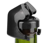 Alomejor Bouchon de Bouteille de Champagne Chic pour Conserver et Sceller - Idéal pour les Amateurs de Vin, Lot de 5 (BLACK)