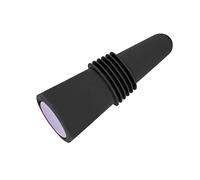 Alomejor Bouchon de Bouteille de Vin Pratique en Acier Inoxydable et Silicone, Liège Réutilisable de 2,4x0,9 Pouces pour les Connaisseurs de Vin (BLACK)