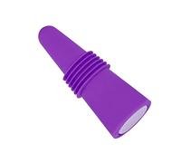 Alomejor Bouchon de Bouteille de Vin Pratique en Acier Inoxydable et Silicone, Liège Réutilisable de 2,4x0,9 Pouces pour les Connaisseurs de Vin (PURPLE)