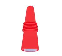 Alomejor Bouchon de Bouteille de Vin Pratique en Acier Inoxydable et Silicone, Liège Réutilisable de 2,4x0,9 Pouces pour les Connaisseurs de Vin (rouge)
