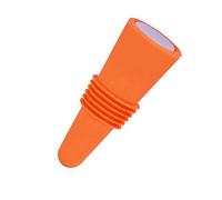 Alomejor Bouchon de Bouteille de Vin Pratique en Acier Inoxydable et Silicone, Liège Réutilisable de 2,4x0,9 Pouces pour les Connaisseurs de Vin (ORANGE)