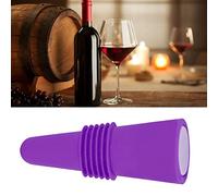 Alomejor Bouchon de Bouteille de Vin Pratique en Acier Inoxydable et Silicone, Liège Réutilisable de 2,4x0,9 Pouces pour les Connaisseurs de Vin (PURPLE)