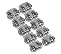 Alomejor Bouchon de Verrouillage de Cordon, Casier à Pince pour Cordon de Serrage, Boucle à Ressort en Alliage de Zinc Durable pour Vêtements et Sacs, 10 Pièces (Ti Couleur)