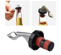 Alomejor Bouchon de Vin Anti-fuite en Silicone Sous Vide, Bouteille Noire et Rouge, Liège Réutilisable pour les Amateurs de Vin, Décoration de Cuisine, Cadeau