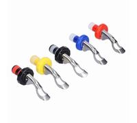 Alomejor Bouchon de Vin en Silicone Lot de 5 Bouchon de Bouteille Sous Vide Portable pour la Préservation de la Fraîcheur du Vin pour les Amis Blanc Rouge/blanc Bleu/Noir Scène Applicable : Fêtes à
