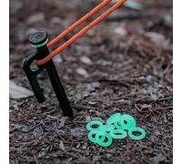 Alomejor Boucle Torique en Silicone à Boucle Lumineuse pour la sécurité des Ongles au Sol, D'avertissement de Pêche de Nuit pour Terrains de Camping 10 Pièces