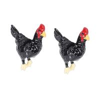 Alomejor Boucles D'oreilles à Tige en Forme D'animaux de Ferme de Poulet 3D, Matériau en Résine Légère pour Sortie Décontractée ou Festival de Vacances, 1 Paire (BLACK)