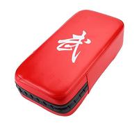 Alomejor Bouclier de Frappe en Cuir PU Karaté Boxe Rectangle Strike pour Entraînement de Boxe Tækwondo Muay Thai Sanda etc(Red)
