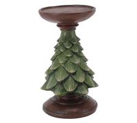 Alomejor Bougeoir Pilier Rétro Forme Unique, Support de Bougie d'arbre de Noël pour Table Salon, Choix de Cadeau, Bougeoir en Résine (M 25,5 cm/10,04 Pouces de diamètre)