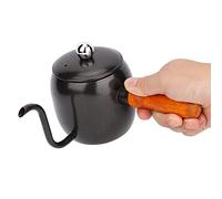 Alomejor Bouilloire à café à Long Bec en Acier Inoxydable pour un Contrôle Précis pour les Amateurs de café, capacité de 500 Ml, Noire (500ML)