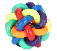 Alomejor Boule de Cloche Tissée en Caoutchouc coloré, Jouet à Presser Doux pour Enfants et Animaux de Compagnie, Jouet éducatif pour la Formation Intellectuelle, Matériau Sain, 2,9 Pouces de