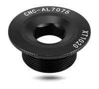 Alomejor Boulons de manivelle de vélo Couvercle de manivelle en Alliage d'aluminium Couvercle de manivelle Couvercle de pédalier de vélo 20mm(Noir)