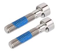 Alomejor Boulons en Titane avec Un Ensemble de Casques à Vélos M6X30 Mm à Haute Résistance pour Les Amateurs de Vélo (Silver)