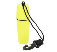 Alomejor Bouteille de Conteneur de Kayak étanche et Scellée, Boîte Sèche Compacte de Plongée pour la Plongée, la en Apnée, Le Surf, la Navigation de Plaisance, ABS Jaune 5.1 "x 1.2"
