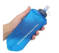 Alomejor Bouteille d'eau en Silicone 500 ML Bouteille d'eau Pliable Pliante Souple pour Le Pack D'hydratation en Cours D'exécution