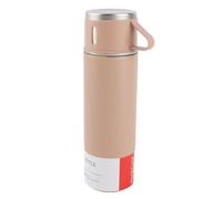 Alomejor Bouteille Thermique Portative D'acier Inoxydable de Tasse à Vide pour le Voyage Extérieur, Tasse Isolée de Grande capacité pour le Bureau de Randonnée de Camping 500ml (PINK)