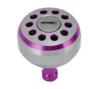 Alomejor Bouton d'alimentation du Moulinet de Pêche, Alliage D'aluminium de qualité Supérieure avec Texture Antidérapante, optimisé pour Les Moulinets Baitcasting S A D, Taille 38 (Purple)
