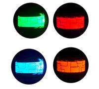 Alomejor Bracelet LED USB Rechargeable, Brassard Lumineux pour la sécurité Nocturne, Course à Pied en Plein Air, Jogging, Camping, Bracelet Lumineux étanche pour le Sport, Nylon R