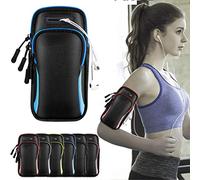 Alomejor Brassard de Course à Pied, Clés de Rangement pour Sac de Téléphone pour L'entraînement Sportif, Le Jogging (Bleu)
