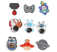 Alomejor Breloque de Chaussure à Motif de Planète Spatiale, 50 Pièces, Décoration de Chaussure de Vaisseau Spatial D'astronaute étanche en PVC pour Enfants, Voyage