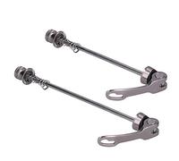 Alomejor Brochettes à dégagement Rapide en Alliage d'aluminium Route Montagne vélo VTT moyeu de Roue brochettes Avant et arrière(Titane)