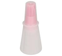 Alomejor Brosse à Bouteille D' en Silicone de qualité Alimentaire, avec Bouchon Transparent, pour la Cuisson au Barbecue, Conception Légère, Facile à Nettoyer (PINK)