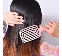 Alomejor Brosse à Cheveux Incurvée Professionnelle pour une Utilisation en Salon à Domicile, Démêlage Facile et Massage du Cuir Chevelu, Cheveux Bouclés ou Raides