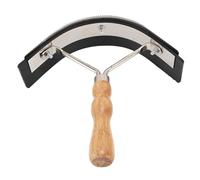 Alomejor Brosse à Poils de Cheval en Acier Inoxydable, Poignée Confortable en Caoutchouc pour un Toilettage Efficace du Cheval, Grattoir de Nettoyage pour le Bétail