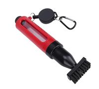 Alomejor Brosse de Club de Golf, Brosse de Bouteille d'eau Portable étanche avec Pince de Retenue pour L'élimination de la saleté des Balles de Club, Entretien des Parcours de Golfeurs