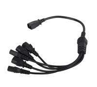 Alomejor Câble Adaptateur d'alimentation C14 à 5 X C13, Séparateur en Y Durable de Haute qualité pour Plusieurs Appareils, PVC 1,6 Pieds