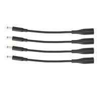 Alomejor Câble Adaptateur de Pointe DC 7,4x5,0mm à 4,5x3,0mm, Solution d'alimentation Efficace pour Ordinateurs Portables, Paquet de 4, Noir, Durable