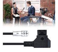 Alomejor Câble d'alimentation D-Tap pour Caméra 4K, 0,5m (1M) | Construction durable, Broches plaquées or, Compatible avec les batteries à monture dorée, Adapté au BMPCC 4K, Extrémité de