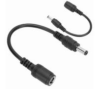 Alomejor Câble de Convertisseur D'ordinateur pour Ordinateurs Portables, Adaptateur de Charge Rapide Compact 7.4x5.0mm Femelle à 5.5x2.5mm Mâle 15cm 2 Pièces