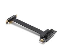 Alomejor Câble D'extension PCI-E 1X Double Adaptateur 90° Haute Vitesse pour PC de Jeu, Conception Compacte et Flexible 52 X 90 Mm