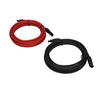 Alomejor Câble d'extension Solaire 10AWG 6 Mm2 Câble d'extension de Panneau Solaire 1000 V DC 30 A Connecteurs de Verrouillage étanches IP68 en Cuivre étamé pour Systèmes Solaires Hors Réseau sur