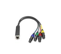 Alomejor Câble d'extension Sonore 4 Canaux XLR vers RJ45, Construction Métallique, Transmission de Signal équilibrée Professionnelle, Idéal pour l'enregistrement en Studio et les événements en