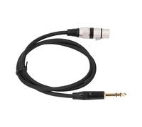 Alomejor Câble Mâle vers XLR Femelle, Coque Métallique Solide, Cordon de Micro pour Connexion équilibrée, Prise 6.35mm pour Enregistrement en Studio