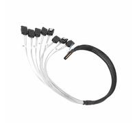 Alomejor Câble MCIO 8i vers à Taux de Transmission élevé pour Serveurs de Centre de Données, Câble de Transmission de Données OFC PCIE 5.0 plaqué Argent de 19,7 Pouces pour un Transfert de Efficace