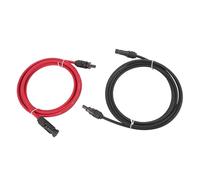 Alomejor Câble Solaire, Fil de Cuivre étamé 10 AWG avec Connecteurs IP67 pour Système RV Hors Réseau 10 Pieds Double Couleur Rouge Noir