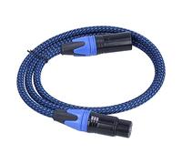 Alomejor Câble XLR en Nylon Solide de 6,5 Mm avec Noyau en Cuivre pour Microphones, Caméscopes, Cordon D'amplificateur de Puissance (homme à femme 1m/3.3ft)