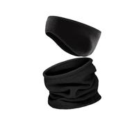 Alomejor Cache-cou D'hiver en Polaire avec Cache-oreilles et Cache-oreilles pour Protection contre le Froid pour le Ski et la Course, Tissu de qualité Confortable et Couleurs Traditionnelles (BLACK)